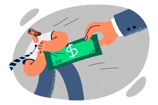 Hand Phishing Money  Illustration