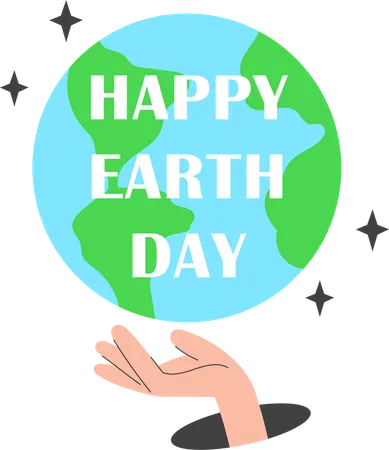 Hand Reaching Out to Planet Earth  Illustration