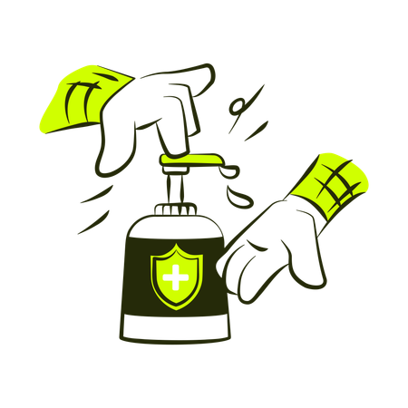Hand Sanitization  Illustration