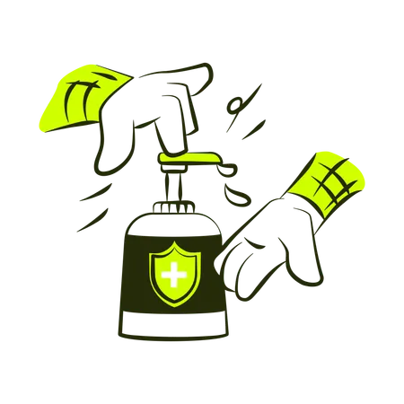 Hand Sanitization  Illustration