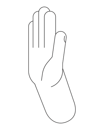 Hand say no  Illustration