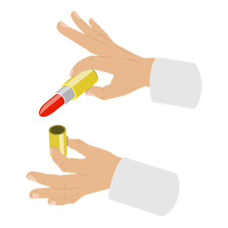 Hand showing beauty product  Illustration