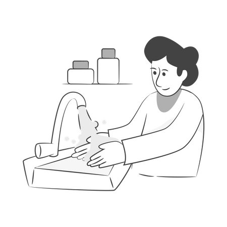 Hand washing  Illustration