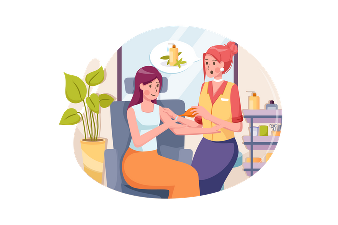Hand Waxing  Illustration