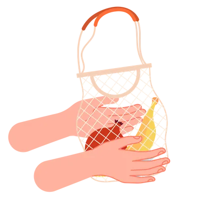 Hand With Shopping Bags Delivery Food Purchase Or Parcels Online Shopping Metaphor Isolated Hands Holding Packs Vector Set Illustration Food Purchase Delivery Courier Service Illustration