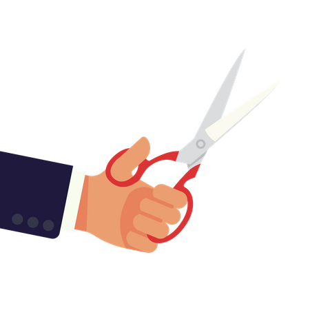 Hand with scissor  Illustration