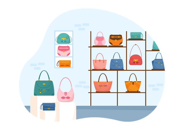 Handbag shop  Illustration