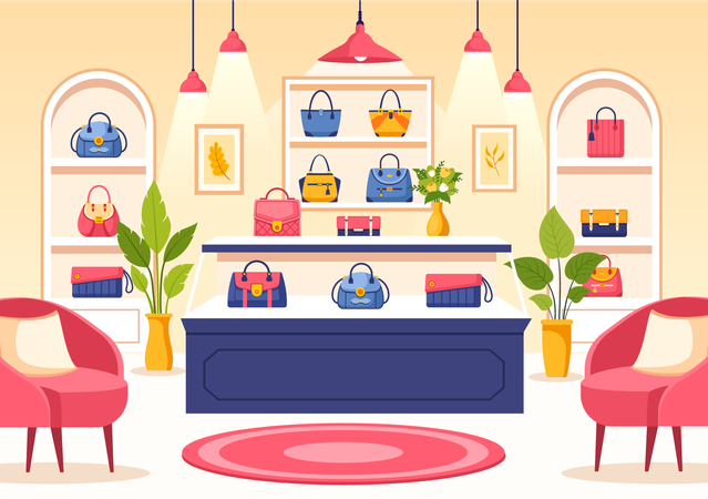 Handbag Store  Illustration