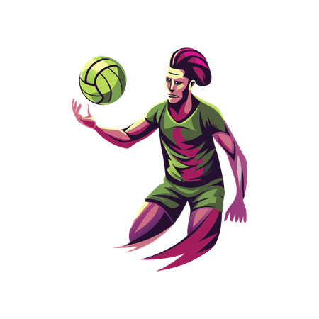 Handball Player  Illustration