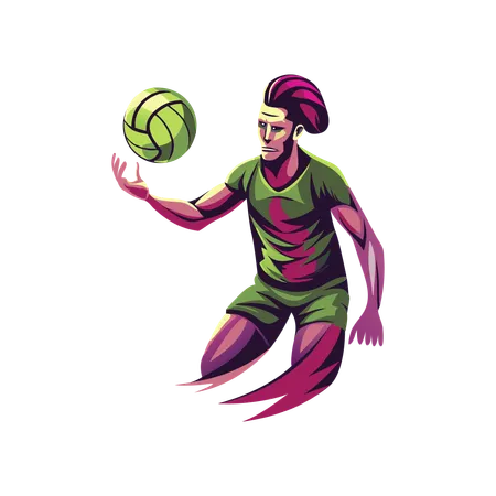 Handball Player  Illustration