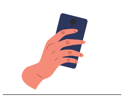 Hände benutzen Smartphones  Illustration
