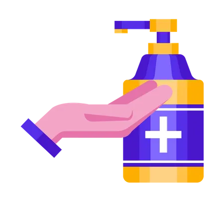 Handdesinfektionsmittel  Illustration