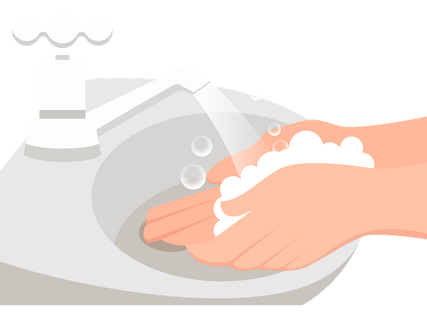 Hände waschen  Illustration