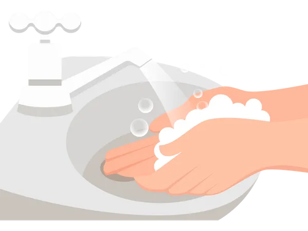 Hände waschen  Illustration