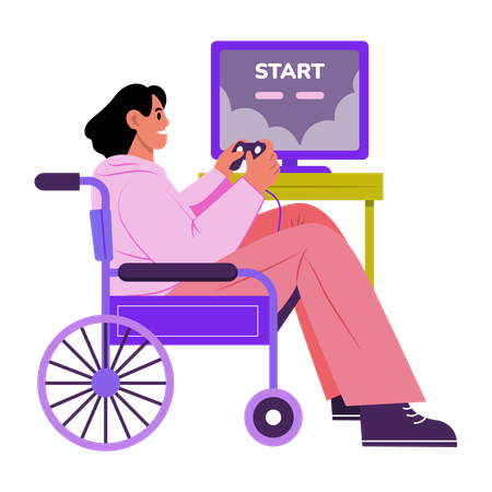 Handicap showing presentation  Illustration