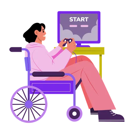 Handicap showing presentation  Illustration