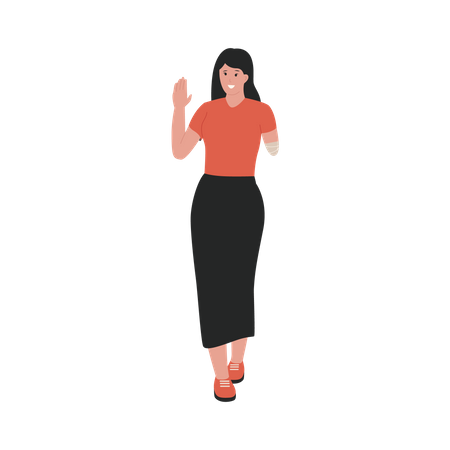 Handicap Woman  Illustration