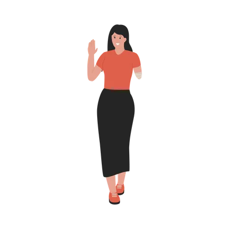 Handicap Woman  Illustration