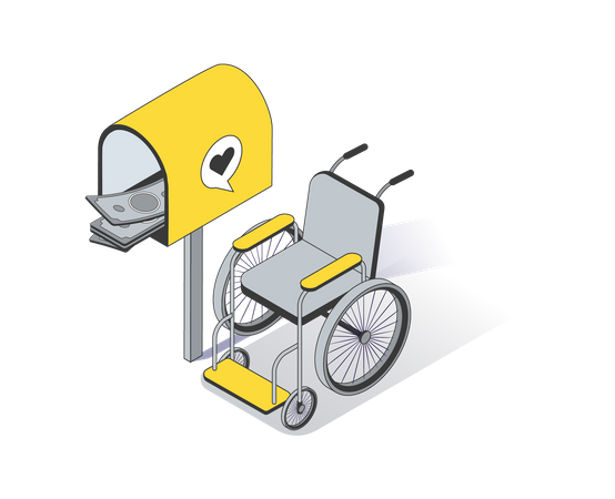 Handicapped Charity Illustration