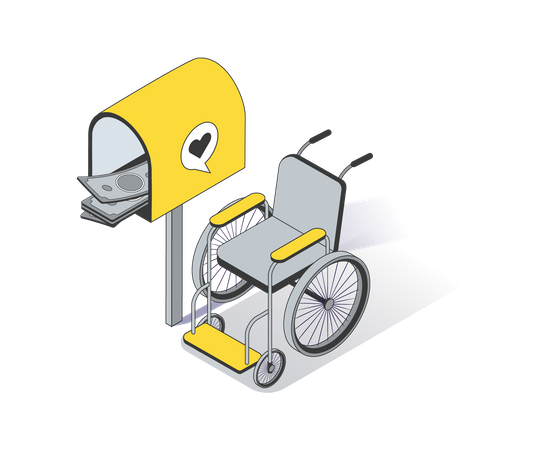 Handicapped Charity  Illustration