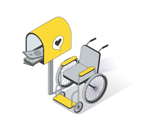 Handicapped Charity  Illustration