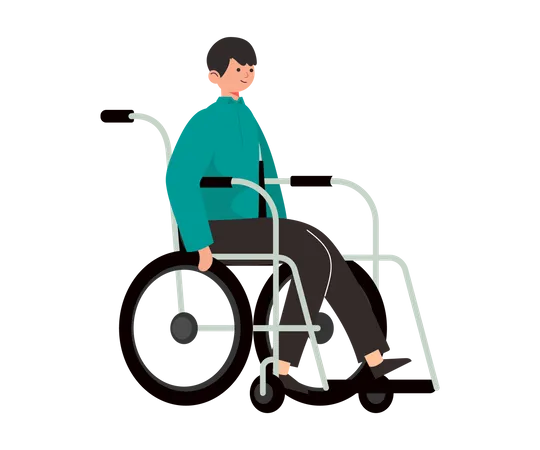 Handicapped Man Illustration