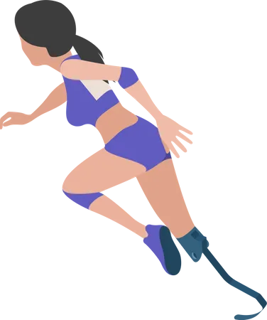 Handicapped runner  Illustration