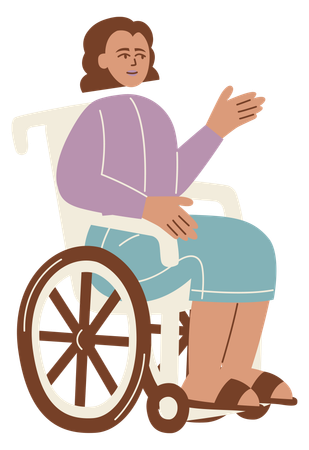 Handicapped woman  Illustration