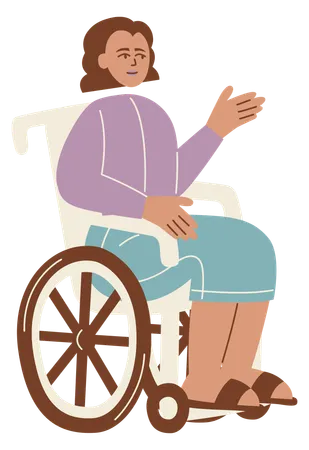 Handicapped woman  Illustration