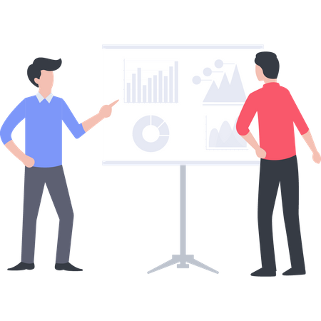 Händler analysieren den Kryptomarkt  Illustration