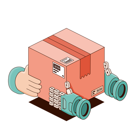 Handling Delivery With Care  Illustration