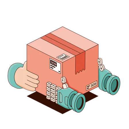 Handling Delivery With Care  Illustration