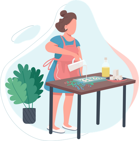 Handmade cosmetic product Illustration