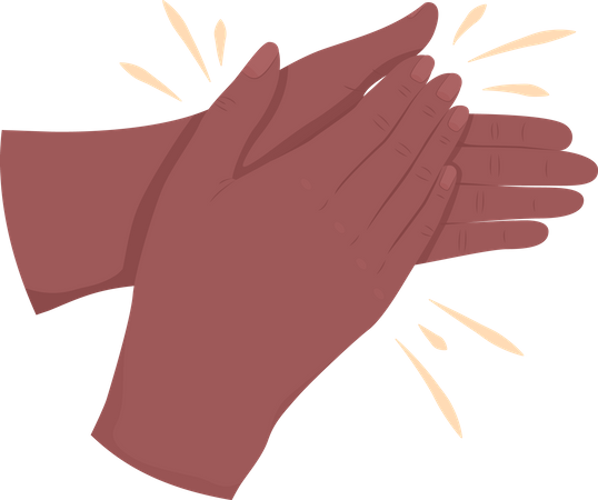 Hands Applauding  Illustration
