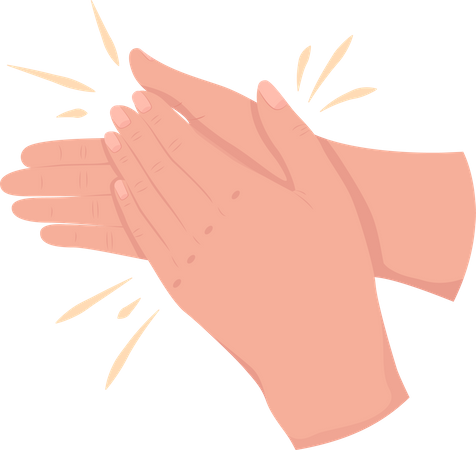 Hands Applauding  Illustration