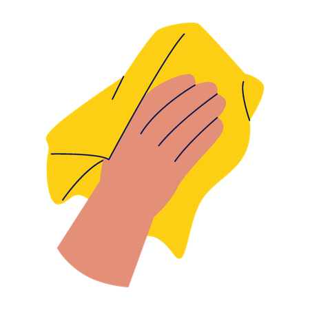 Hands cleaning using napkins  Illustration