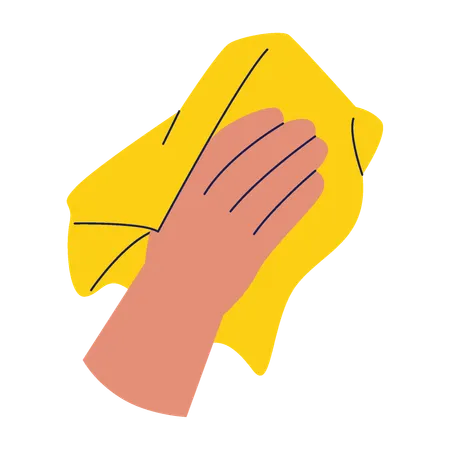 Hands cleaning using napkins  Illustration