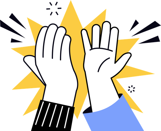 Hands doing hifi gesture  Illustration