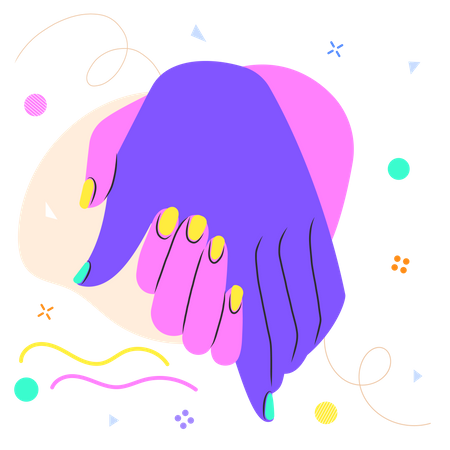 Hands holding  Illustration