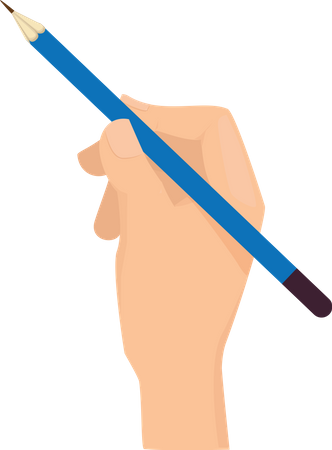 Hands holding pencile  Illustration