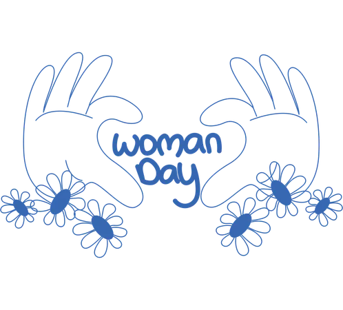 This Illustration Depicts Hands Holding The Phrase Woman Day Framed By Flowers Symbolizing Hope And The Ongoing Push For Gender Equality It Conveys A Message Of Unity And Continuous Effort Towards Positive Change Illustration