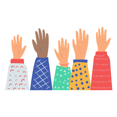 Hands up  Illustration