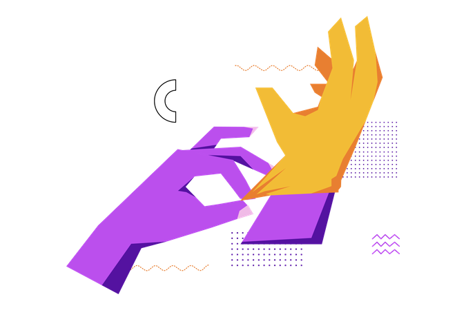 Handschuh tragen  Illustration
