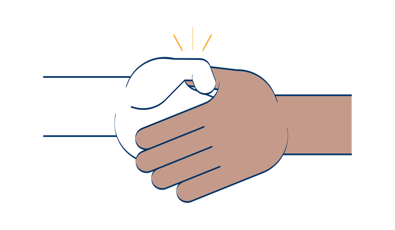 Handshake multiracial  Illustration