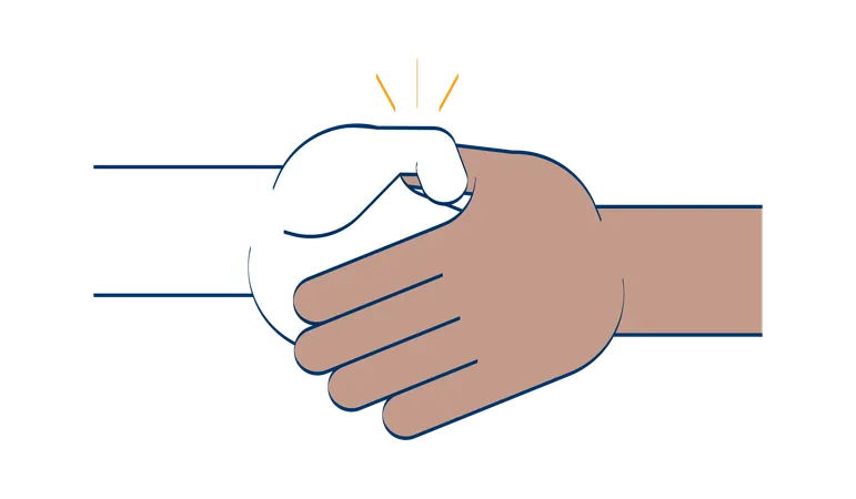 Handshake multiracial  Illustration