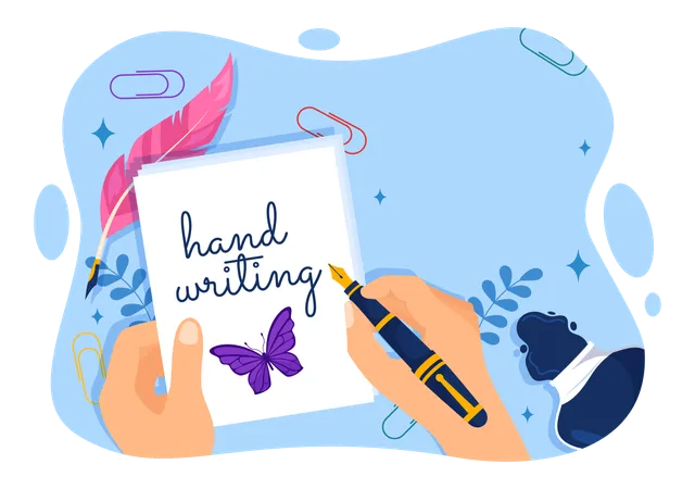 Handwriting Day Celebration  Illustration