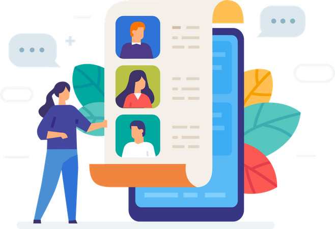 Handy-Telefonbuch  Illustration