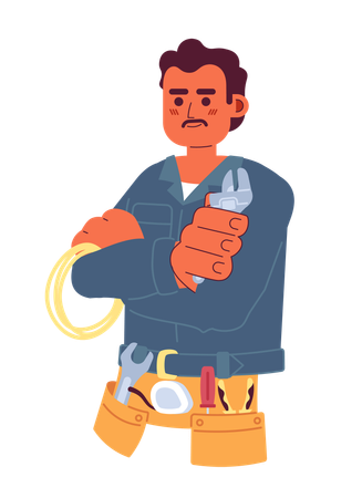 Handyman mexican mid adult  Illustration