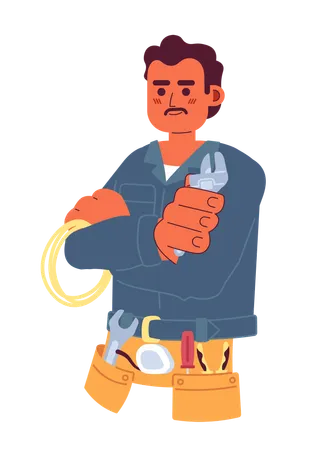 Handyman mexican mid adult  Illustration