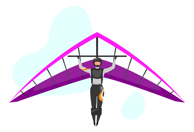 Hang gliding Illustration